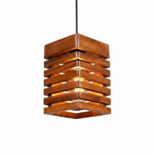 premium mahogany wooden wall lamp – e27 holder