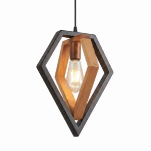 premium mahogany wooden wall lamp – e27 holder